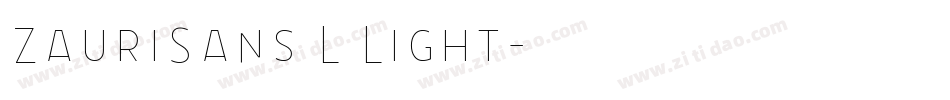 ZauriSans L Light字体转换